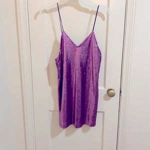 Purple sequin dress